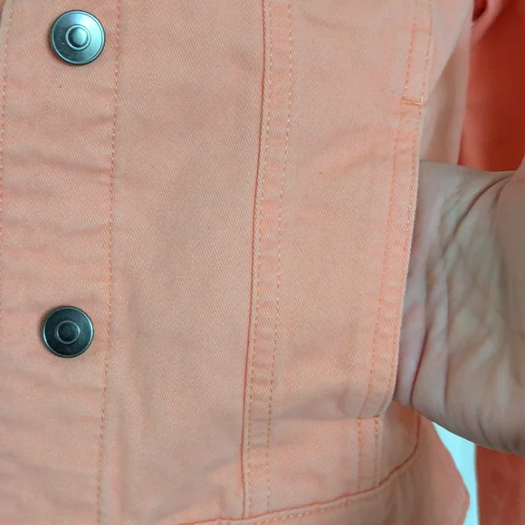 🛑NOT AVAILABLE🛑 Faded Glory peach women's denim jacket, size small (4-6) - Picture 12 of 15